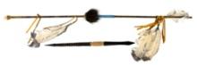 (2) Post-Era Native Artifact Display Pieces