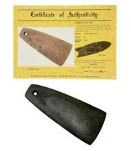 Ohio Banded Slate Grade 8 Engraved Pendant with COA