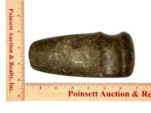 Large 3/4” Grooved Polished Stone Axe from Ohio