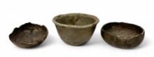 (3) Ancient Native Clay Pottery Vessels