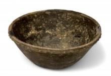 Ancient Native Clay Pottery Mississippian Bowl from Arkansas with Shell Temper & Lip Design