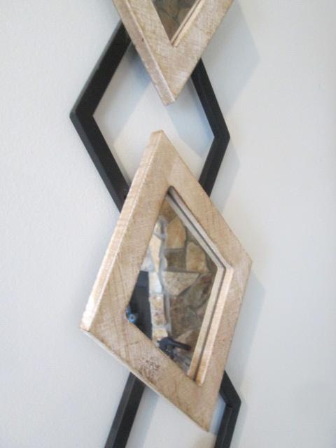 Stacked Diamond Shaped Mirrors