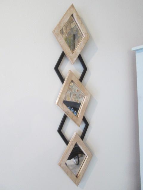 Stacked Diamond Shaped Mirrors