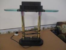 Black and Gold Post Modern Style Halogen Desk Lamp