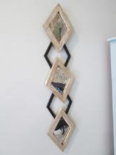 Stacked Diamond Shaped Mirrors