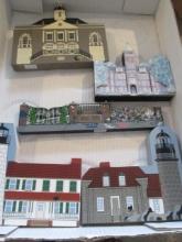 Five House Collectible Wood Cutouts