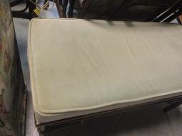 Pair of Ratan Benches with Velour Seats