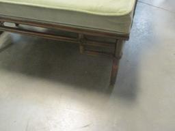 Pair of Ratan Benches with Velour Seats
