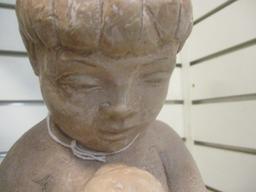 Austin Products Miro Musulin Boy with Bunny Sculpture
