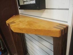 Handcrafted 2 Tone Wood Artisan Console Foyer Table