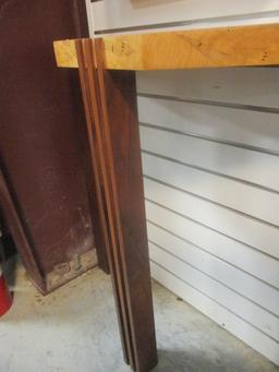 Handcrafted 2 Tone Wood Artisan Console Foyer Table