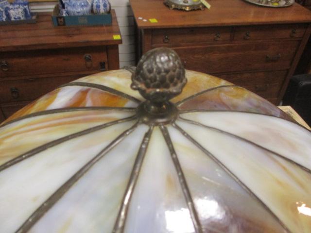 Amber/White End of the Day Slag Glass Lamp Shade