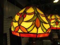 3-Light Stained Glass Style Chandelier