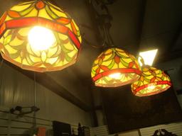 3-Light Stained Glass Style Chandelier