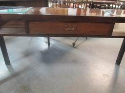 Hekman Beveled Glass Top Console Table with Drawer