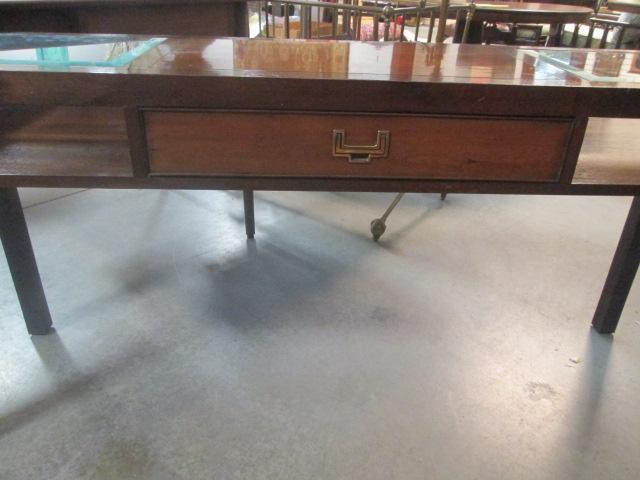Hekman Beveled Glass Top Console Table with Drawer