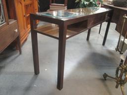Hekman Beveled Glass Top Console Table with Drawer
