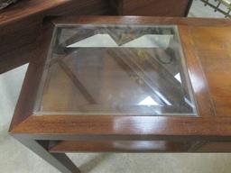 Hekman Beveled Glass Top Console Table with Drawer