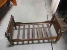 Antique Wooden Child's Doll Bed