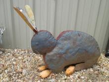 Painted 3-D Welded Torch Art Rabbit Yard Art