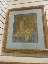 Framed and Matted "Alice Blue Gown" Lithograph