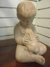 Austin Products Miro Musulin Boy with Bunny Sculpture