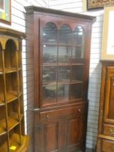 Genuine Mahogany Corner China Hutch