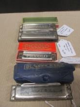 Four Vintage Hohner Harmonica Mouth Harps