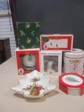 Spode and Mikasa Christmas Tree Tableware