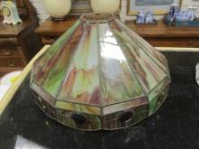 Green/Brown End of the Day Slag Glass Lamp Shade