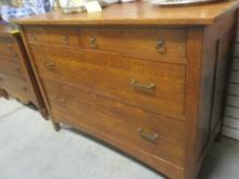 Antique Oak 2 over 2 Dresser/Chest