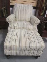 Basset Upholstered Arm Chair and Ottoman