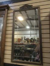 Neo Classical Style Black/Gold Etched Mirror