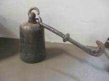 Antique 8lb Cast Iron Grain Scale Weight
