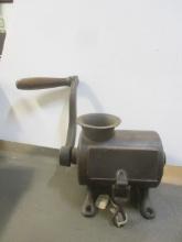 Antique Cast Iron Hand Crank Tobacco Grinder