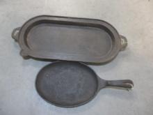 RSVP Oval Cast Iron Grill Pan and No. 7 Oval Grill Pan