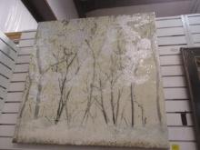 Paint Overlay Printed Canvas Tree Grove Artwork