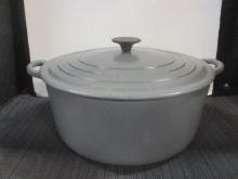 Le Creuset #30 Grey Enamel Over Cast Dutch Oven