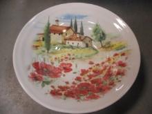 Italian Ceramic Handpainted Poppy Farm Bowl