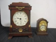 Two History Craft Quartz Desk Clocks