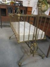 Brass Dragon Design Baby Cradle w/ Ball & Claw Feet
