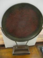 Bronzed Hammered Charger in Stand