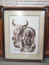 Paul Calle "Sioux Chief" Limited Edition Lithograph Print