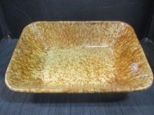 Antique Yellow Ware Rectangular Bowl