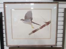 Lucien Harris III 1981 Original Hawk in Flight Painting