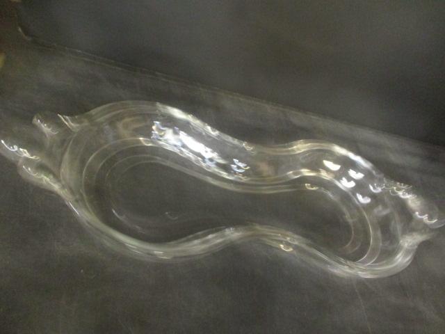 Vintage Duncan Miller "Teardrop" Clear Footed Open Sugar & Creamer Tray Set