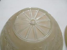 Vintage Western Scene and Biege and White Ceiling Mount Light  Shades