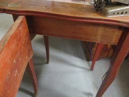 Vintage Aldens Dynamic Motor Sewing Machine in Wood Flip-Top Cabinet