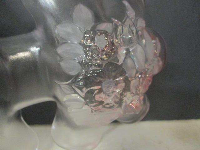 2 Vintage Red Glass Candle Drip Catchers, Frosted Ruby Divided Tray, and