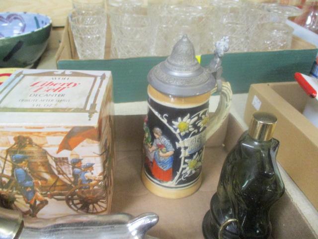 Lot of Vintage Avon After-Shave Decanters and German Stein